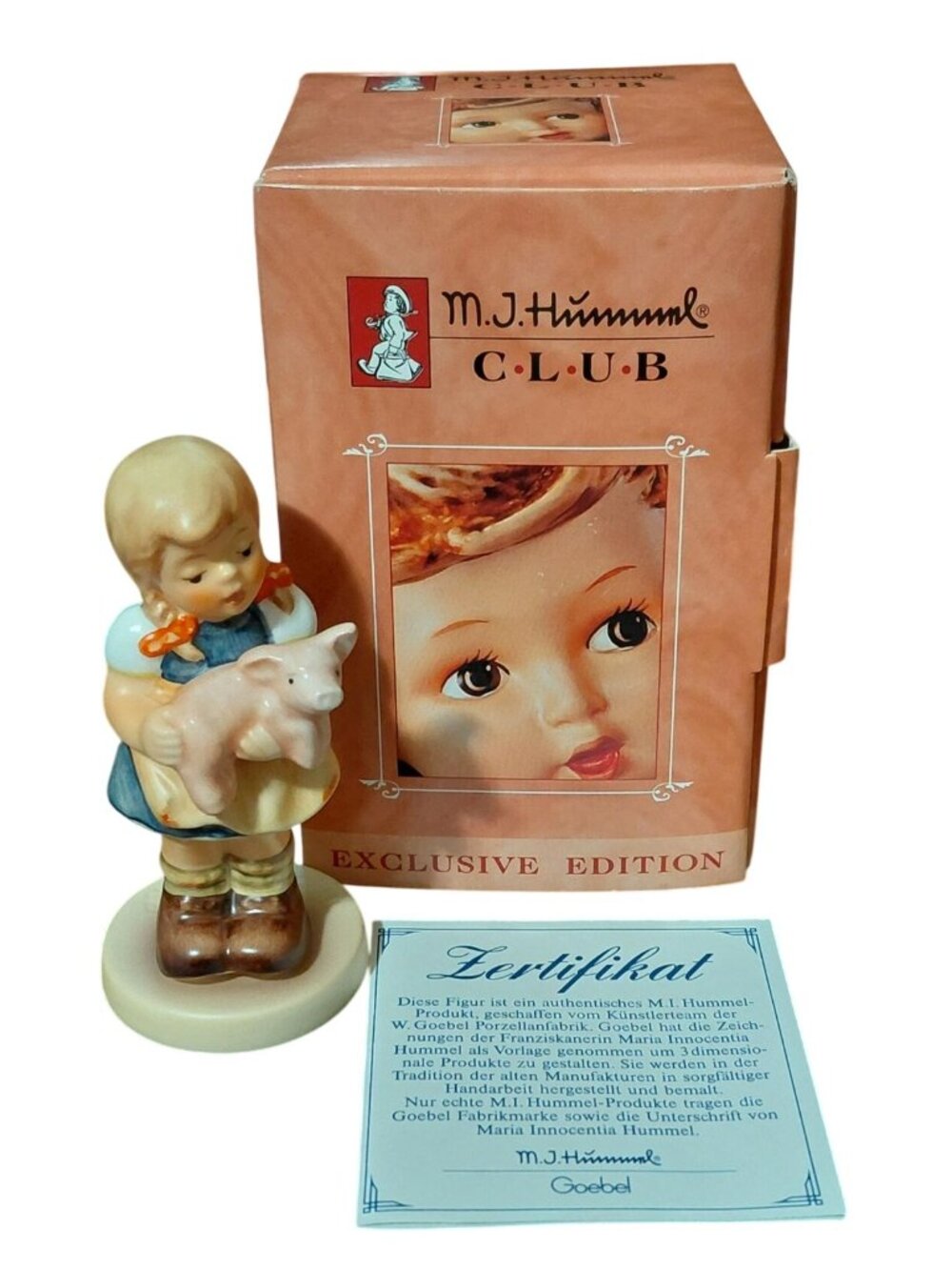 M.I. Hummel Club Exclusive Edition Figurine Pigtails #1382 Hum 2052 Vintage